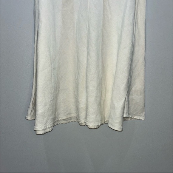 Eileen Fisher 100% Linen A-Line Midi White Minimalist Size XL Skirt - Picture 9 of 13